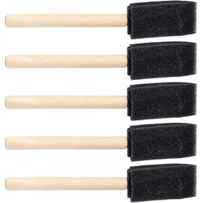 5 Pcs 1 Inch Foam Paint Brushes, Wood Handle Sponge Brushes for Crafts in Kuwait