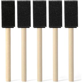 5 Pcs 1 inch Foam Brush, Foam Paint Brushes for DIY Crafts with Wood Hand in Kuwait