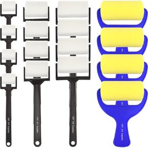 XDT Foam Paint Brushes Bulk Set - 25Pack Sponge Brushes with Wood Handles for Acrylic Painting, Wood Staining, Mod Podge, Glue & Crafts - Disposable Assorted Sizes Paintbrush in Kuwait
