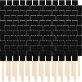 160Pcs 1" Foam Paint Brushes, Disposable Sponge for Stain, Varnish & DIY in Kuwait