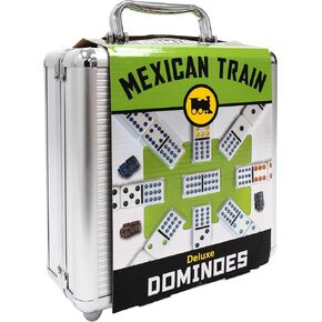 Front Porch Classics | Mexican Train Domino Set in Wooden Collector Box from Front Porch Classics for 2 to 8 Players Ages 8 and Up in Kuwait