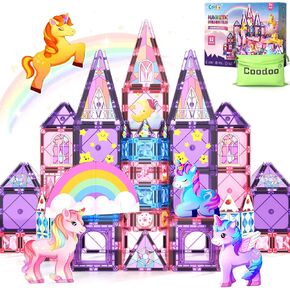 Magnetic Tiles Unicorn Toys for Girls Kids, Princess Magnetic Blocks Castle in Kuwait