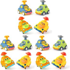 Car Toys for 2-3 Year Old Boy Birthday Gift for Boys Girls Pull Back City Vehicle Toys Goodie Bags Stuffers Party Favors for Kids in Kuwait