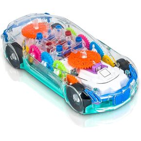 Sensory Toys for Kids with Autism, Light Up Transparent Car Toy, Ages 3-8 in Kuwait