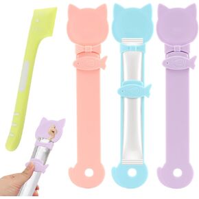 4Pcs Cat Treat Spoon Set with Canning Spatula, Cat Strip Feeder Squeeze in Kuwait
