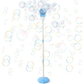 Palksky Bubble Machine with Lights for Outdoor, Automatic Bubbles Blower Maker for Kids Toddlers, Height 47 Inches Battery Bubbles Blower Machine for Wedding Birthday Party in Kuwait