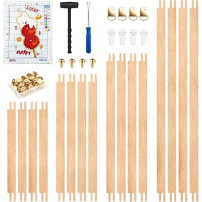 16PCS Stretcher Bars Kit for Needlepoint Solid Wood 8 10 12 16 Inch Canvas Stretching Bars with Tacks Puller Mallet Hangers Screws for Embroidery Tapestry Stitch Craft Framing in Kuwait