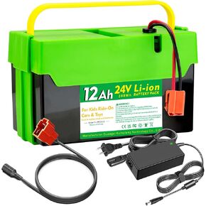 24V 12Ah Li-ion Battery for Best Car Ride on Cars Thunder UTV for 24V Kids Ride-on Cars&Toys Longer Lasting and Lighter Than Lead-Acid, Replacement Battery with 1A Charger in Kuwait