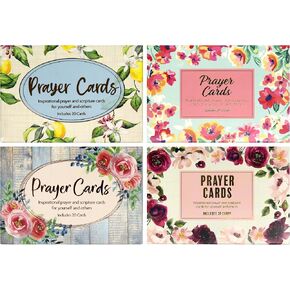 CrownJewlz Christian Bible Verse Prayer Cards, Waterfall & Blue Botanicals in Kuwait
