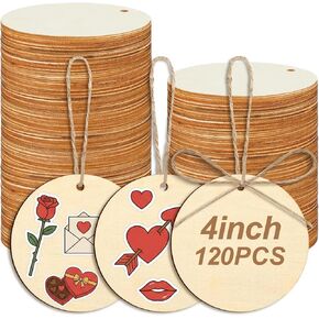 Jetec 120 Pcs Unfinished Wooden Circles for Crafts in Kuwait