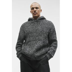Alo Yoga Chunky Knit Rewind Hoodie - Black Multi in Kuwait