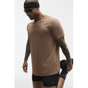 Alo Yoga ALO Vapor Crewneck Short Sleeve - Java Brown in Kuwait