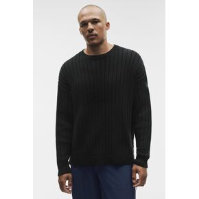 Alo Yoga Cotton Rib Parallel Sweater - Black in Kuwait