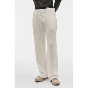 Alo Yoga Waffle Chenille Edition Straight Leg Pant - Ivory in Kuwait