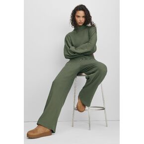 Alo Yoga Ribbed Mid-Rise Reset Pant - Bamboo Green in Kuwait