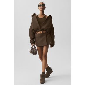 Alo Yoga Alpine Meadow Mini Skirt - Espresso in Kuwait