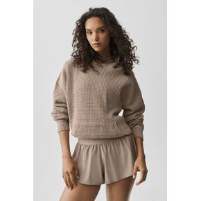 Alo Yoga Waffle Chenille Edition Hoodie - Gravel in Kuwait