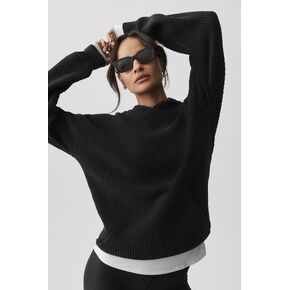 Alo Yoga Waffle Chenille Edition Hoodie - Black in Kuwait