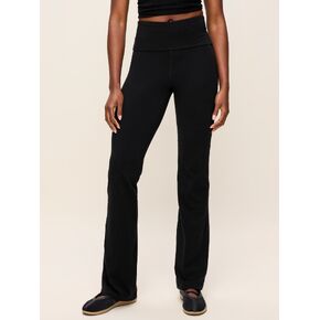 Old Navy High-Waisted PowerChill Fold-Over Bootcut Leggings - Black Jack in Kuwait