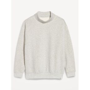 Old Navy Baseline Fleece Mock-Neck Sweater - Heather Gray in Kuwait