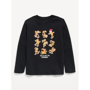 Old Navy Long-Sleeve Graphic T-Shirt for Boys - Black in Kuwait