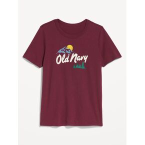 Old Navy EveryWear Crew-Neck Logo-Graphic T-Shirt - Red Lacquer in Kuwait