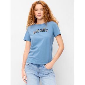Old Navy EveryWear Crew-Neck Logo-Graphic T-Shirt - Naturalist Blue in Kuwait