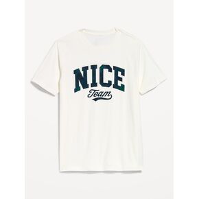 Old Navy Crew-Neck Graphic T-Shirt - Sea Salt & Fig in Kuwait