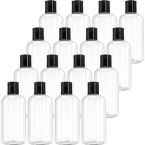 Bekith 16 Pack 8oz Plastic Squeeze Bottles with Disc Cap, Clear Travel Containers For Shampoo, Lotions, Liquid Body Soap, Creams in Kuwait