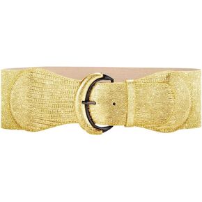VOCHIC PU Leather Elastic Wide Belt for Women Ladies Dress Stretch Thick Waist Belts in Kuwait