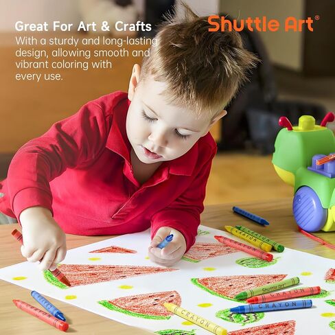Shuttle Art Crayons Bulk Set - 200 Packs of 4 Assorted Colors (Total 800 Pieces), Non-Toxic Crayons Individual Packs for Party Favors, Restaurants, School Supplies for Teachers in Kuwait