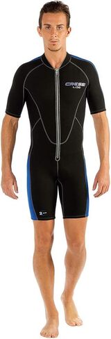Cressi Men's Full Front Zip Wetsuit for Swimming, Snorkeling, Scuba Diving - Lido Short: Designed in Italy in Kuwait