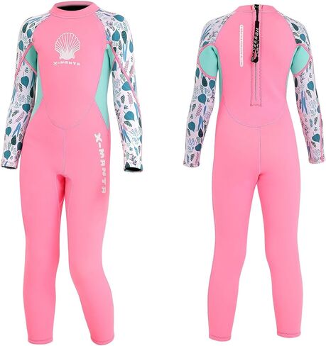MWTA Wetsuit for Kids Boys Girls 2.5mm Neoprene Thermal Swimsuit Fullsuit Wet Suits Long Sleeve for Toddler Child Junior Youth Swimming, Diving, Surfing in Kuwait