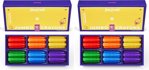 JoyCat Jumbo Crayons Bulk, 30 Count, 6 Colors for Toddlers 1-3, Washable in Kuwait