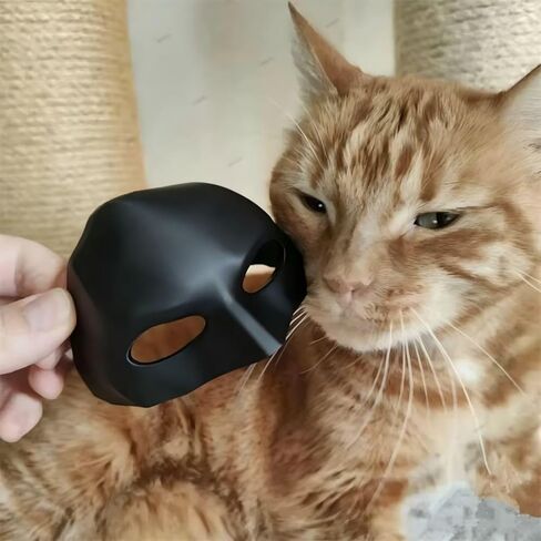 Cat Bat Mask for Halloween - Lightweight Funny Pet Costume, Easy to Wear Cosplay Party Accessory for Cats & Kittens (Black, 1 Pack) in Kuwait