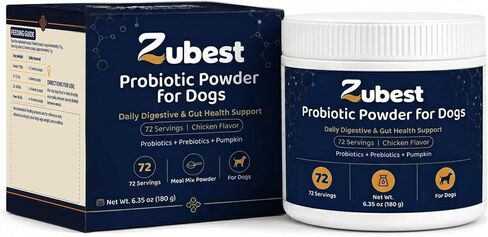 Zubest Probiotics for Dogs, Powder with Prebiotics, 4.2B CFU, 72 Servings in Kuwait