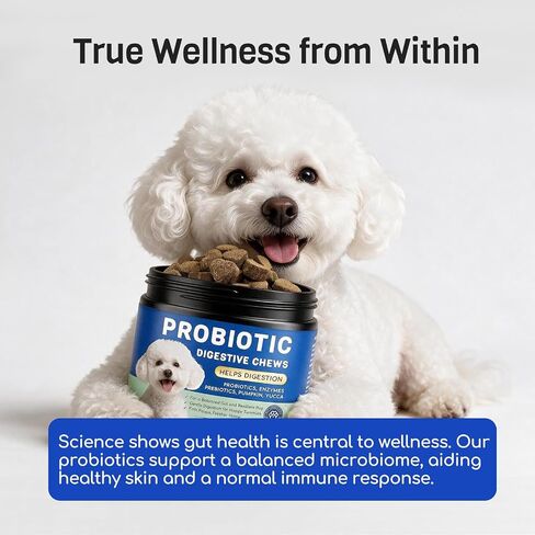 Probiotics for Dogs, 10B CFU, Digestive Health, 180 Chews in Kuwait