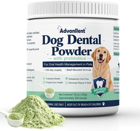 Dog Dental Powder with Probiotics, Dog Teeth Cleaning 200g in Kuwait