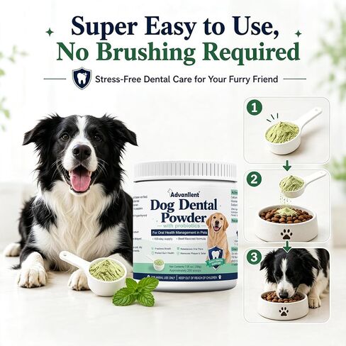 Dog Dental Powder with Probiotics, Dog Teeth Cleaning 200g in Kuwait