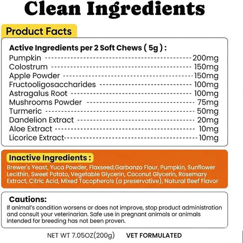 Allergy Chews for Dogs, Dog Probiotics, Yeast Support, Itchy Skin & Ears Relief, Hot Spots Support, for All Breeds & Sizes, 200g Soft Treats in Kuwait