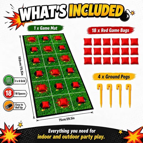 Minefield Party Game Mat - Memory Maze Outdoor Games for Kids Ages 6+ in Kuwait