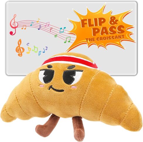 Croissant Hot Potato Game – Flip & Pass Interactive Family Toy, Hilarious Party Games for Kids Ages 3, 4-8+, Indoor/Outdoor Toys, 3 4 5 6 7 8 Year Old Girl & Boy Birthday Gift, Travel & Floor Fun in Saudi Arabia