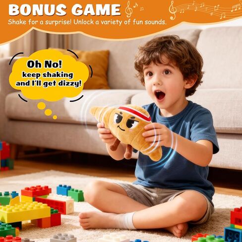 Croissant Hot Potato Game – Flip & Pass Interactive Family Toy, Hilarious Party Games for Kids Ages 3, 4-8+, Indoor/Outdoor Toys, 3 4 5 6 7 8 Year Old Girl & Boy Birthday Gift, Travel & Floor Fun in Saudi Arabia