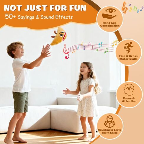Croissant Hot Potato Game – Flip & Pass Interactive Family Toy, Hilarious Party Games for Kids Ages 3, 4-8+, Indoor/Outdoor Toys, 3 4 5 6 7 8 Year Old Girl & Boy Birthday Gift, Travel & Floor Fun in Saudi Arabia