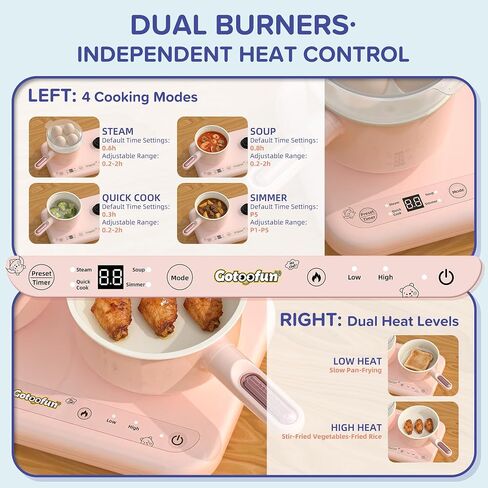 Gotoofun Kids Cooking Sets Real - Multifunctional Dual Stove & Safe Knife Set, Montessori Cooking Tools for Beginner Chefs Ages 8-12 in Kuwait