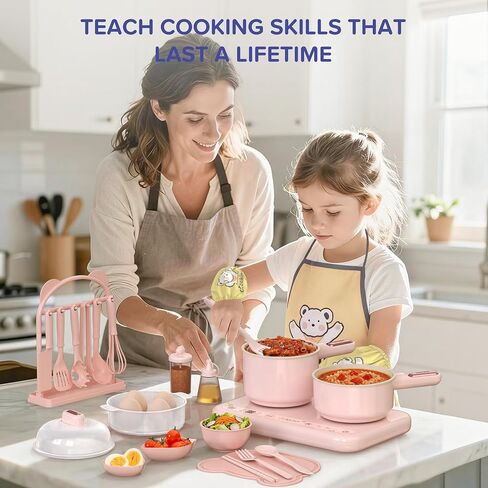 Gotoofun Kids Cooking Sets Real - Multifunctional Dual Stove & Safe Knife Set, Montessori Cooking Tools for Beginner Chefs Ages 8-12 in Kuwait