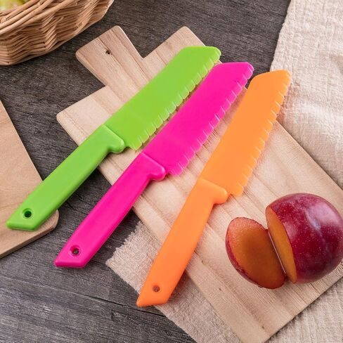 JOVITEC 10 Pcs Kid Knife Plastic Kids Safe Knives for Real Cooking in Kuwait