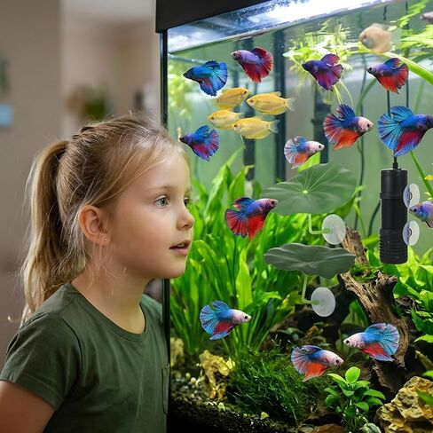4PCS Betta Fish Leaf Hammock, Betta Fish Bed Leaf Hammock, Soft Aquarium Decor Plastic Plants, Betta-Fish Tank Decorations Plants, Practical Resting Spot for Sleeping, Hiding, Playing and Breeding in Kuwait