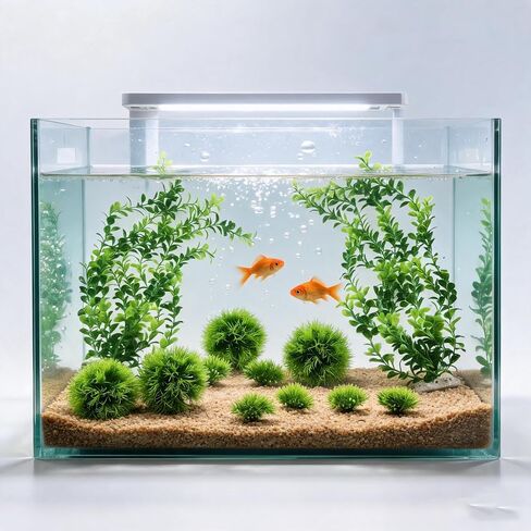 Artificial Aquarium Plants Set, Extra Large 21‑Inch Tall Plants(2 Pcs), with Medium & Small Ornaments, 12 Pcs Plastic Fish Tank Decor for Freshwater Saltwater Aquarium in Kuwait