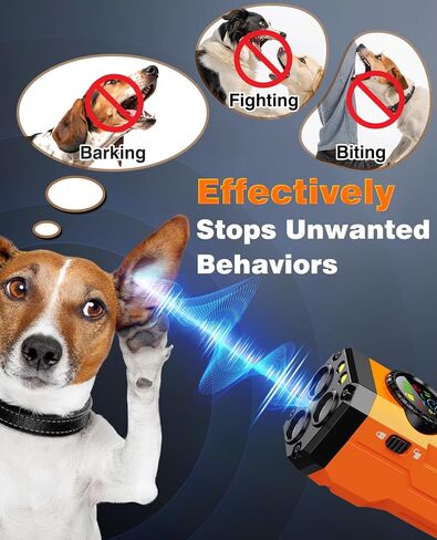 Dog Bark Deterrent Devices, 2025 Upgraded 3X Sonic Emitters Anti Barking Device for Own Or Neighbor's Dog, Safe & Effective Portable Ultrasonic Dog Bark Shield Rechargeable Dog Barking Silencer in Kuwait